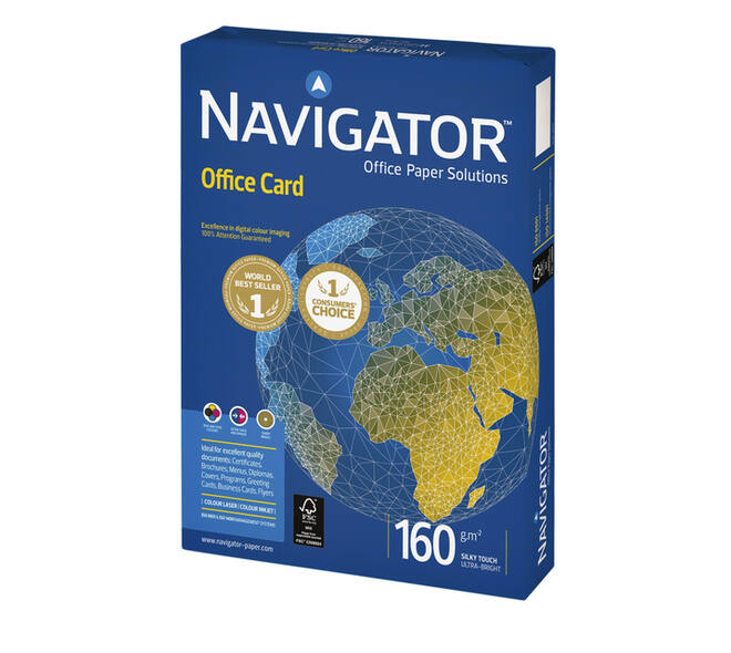 Kopieerpapier Navigator Office Card A3 160gr wit 250 vel