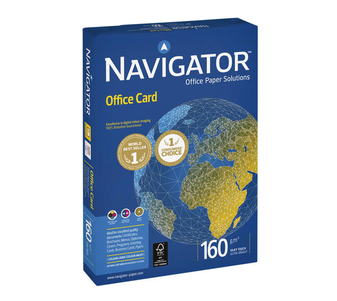 Kopieerpapier Navigator Office Card A3 160gr wit 250 vel