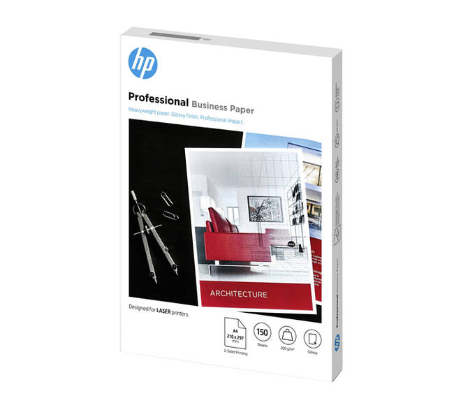 Fotopapier laser HP 7MV83A 200gr A4 glans wit 150 vel