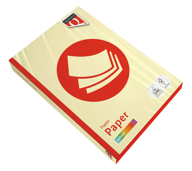 Kopieerpapier Quantore Colour A4 80gr kanariegeel 500 vel