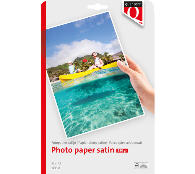 Fotopapier Quantore A4 satijn 50 vel 230gr