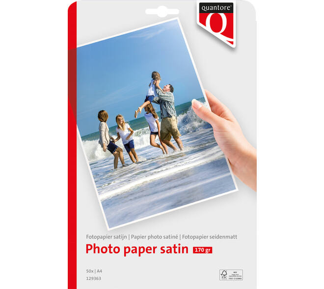 Fotopapier Quantore A4 satijn mat 50vel 170gr