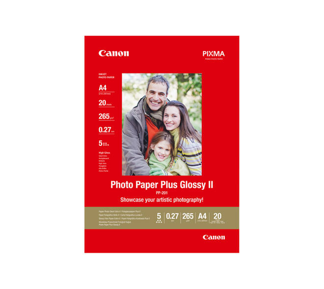 Inkjetpapier Canon PP-201 A4 265gr glans 20 vel