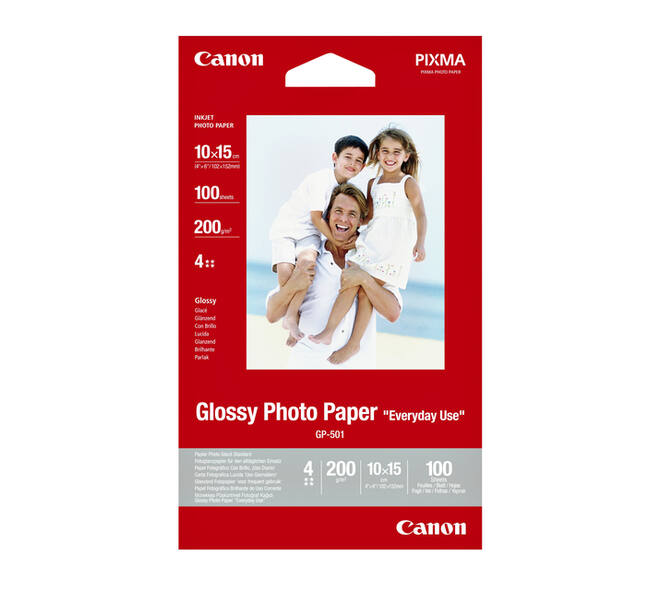 Inkjetpapier Canon GP-501 10x15cm 200gr glans 100 vel