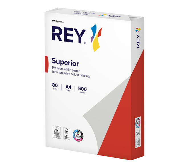 Kopieerpapier Rey Superior A4 80gr wit 500 vel