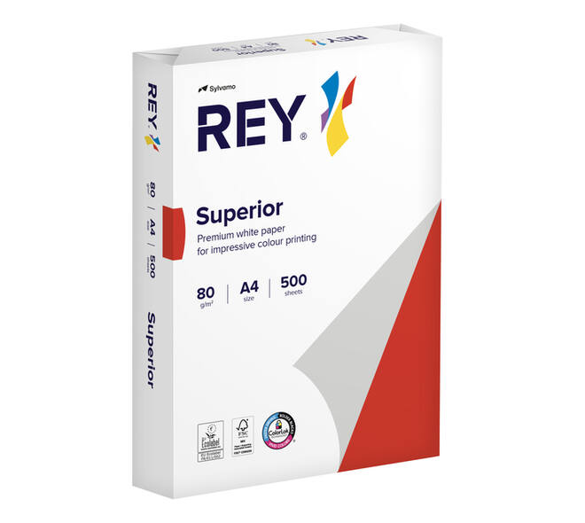Kopieerpapier Rey Superior A4 80gr wit 500 vel