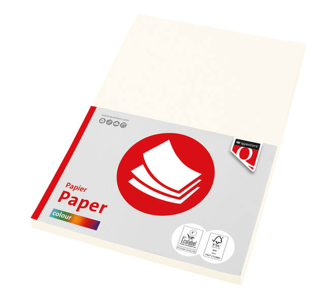 Kopieerpapier Quantore Colour A4 80gr roomwit 100 vel