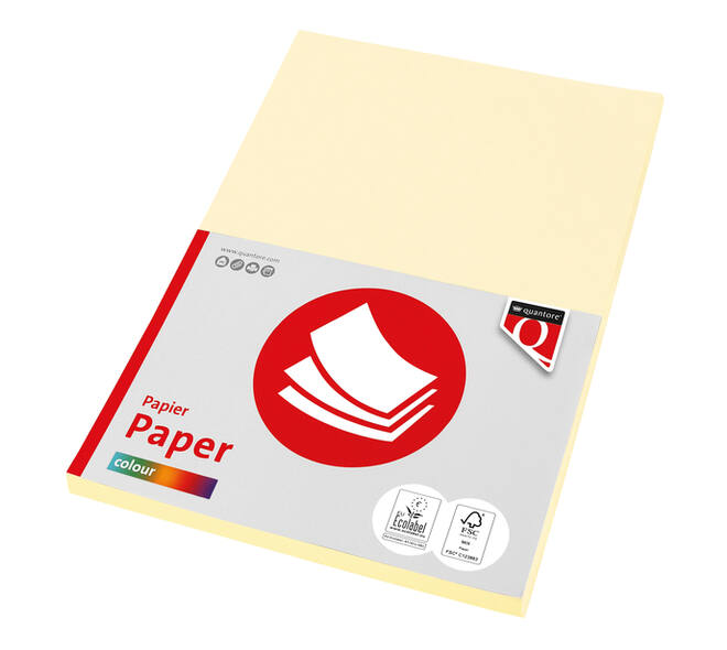 Kopieerpapier Quantore Colour A4 80gr ivoor 100 vel