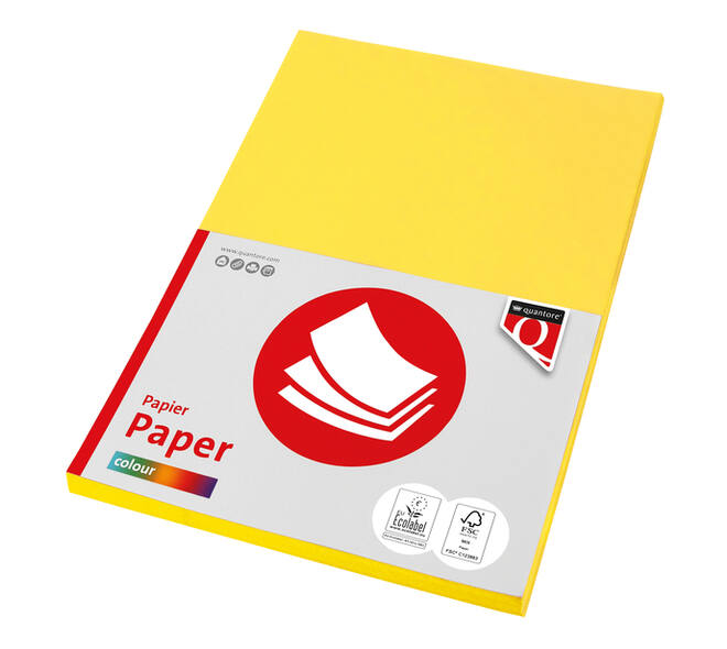 Kopieerpapier Quantore Colour A4 80gr geel 100 vel