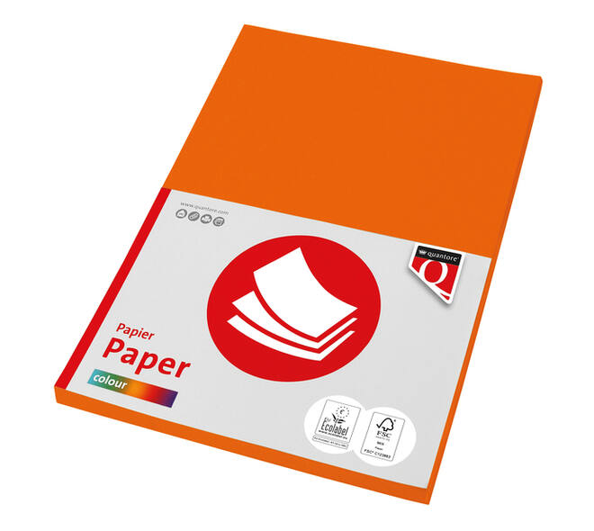 Kopieerpapier Quantore Colour A4 80gr oranje 100 vel