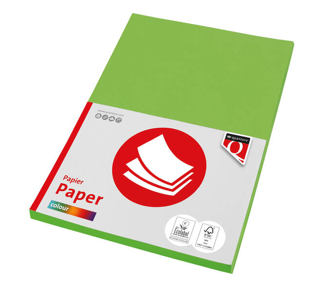 Kopieerpapier Quantore Colour A4 80gr helgroen 100 vel