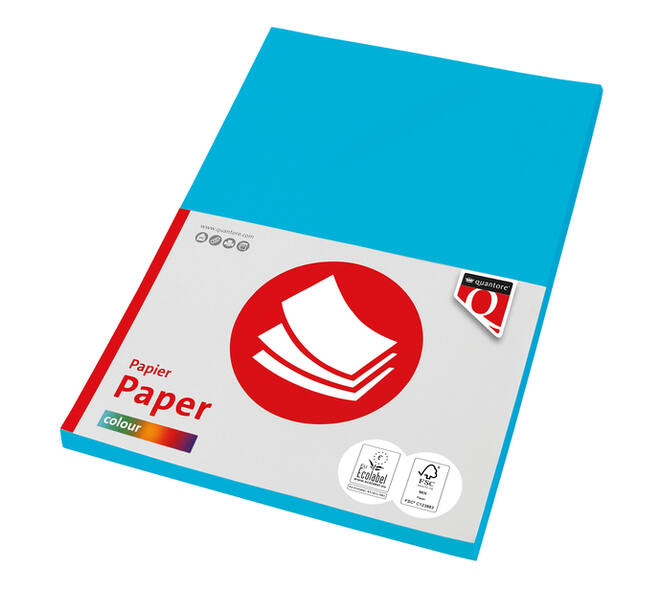 Kopieerpapier Quantore Colour A4 80gr azuurblauw 100 vel
