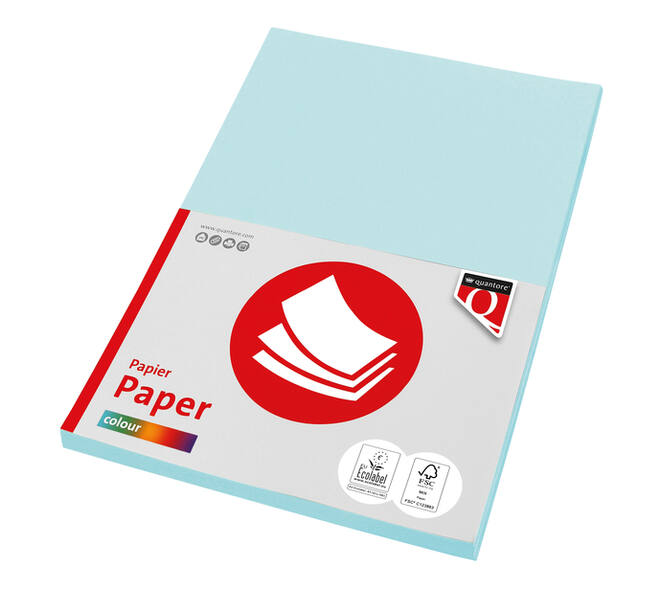 Kopieerpapier Quantore Colour A4 160gr lichtblauw 50 vel