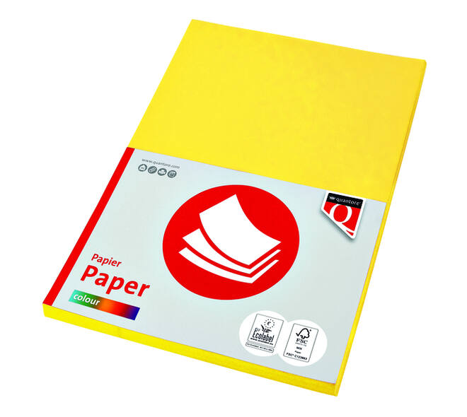 Kopieerpapier Quantore Colour A4 160gr geel 50 vel