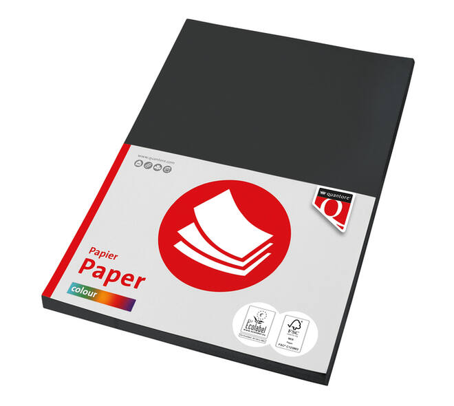 Kopieerpapier Quantore Colour A4 160gr zwart 50 vel