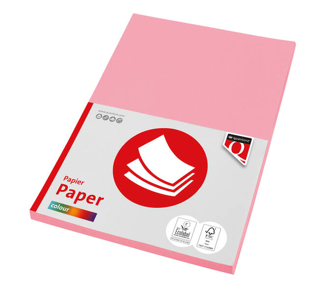 Kopieerpapier Quantore Colour A4 160gr roze 50 vel