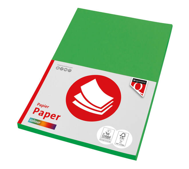 Kopieerpapier Quantore Colour A4 160gr grasgroen 50 vel