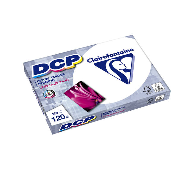 Laserpapier Clairefontaine DCP A4 120gr wit 250 vel