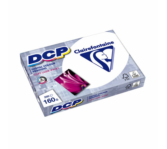 Laserpapier Clairefontaine DCP A4 160gr wit 250 vel