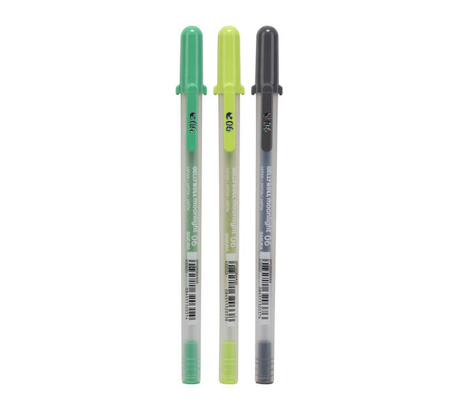 Gelschrijver Sakura Gelly Roll Moonlight 06 botanic set à 3 kleuren