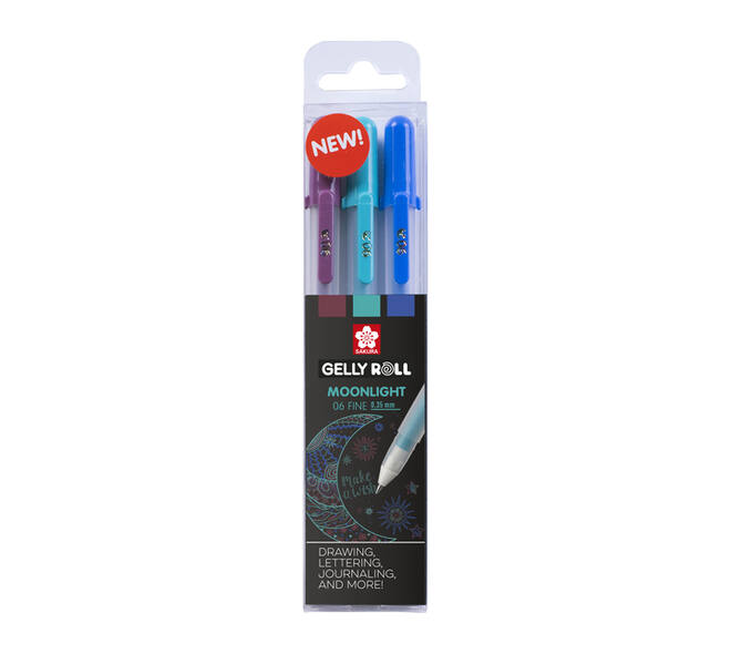 Gelschrijver Sakura Gelly Roll Moonlight 06 galaxy set à 3 kleuren