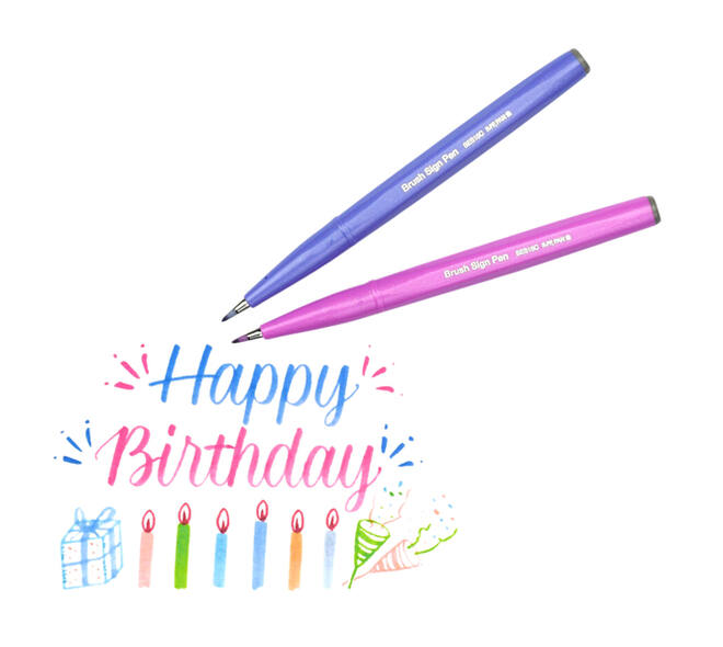 Brushpen Pentel Sign SES15C pastel assorti 12 stuks