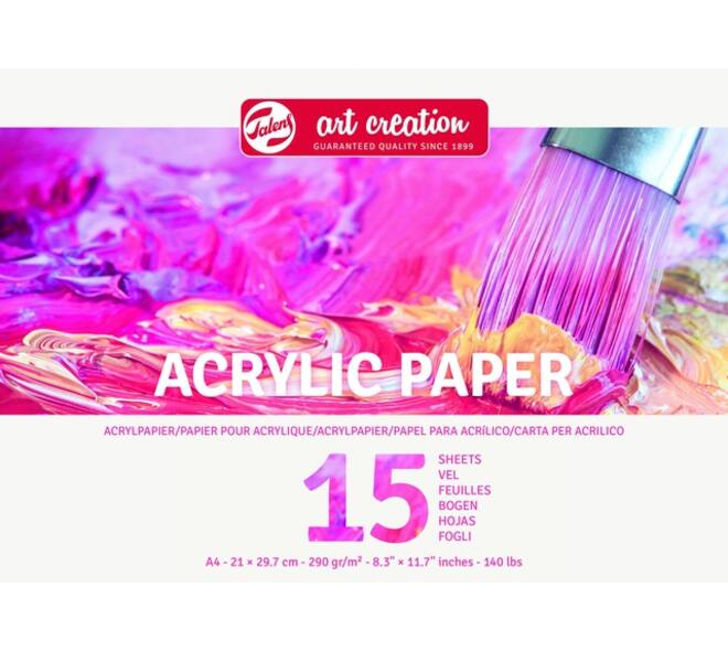Acrylverfpapier Talens Art Creation A4 15 vel 290gr