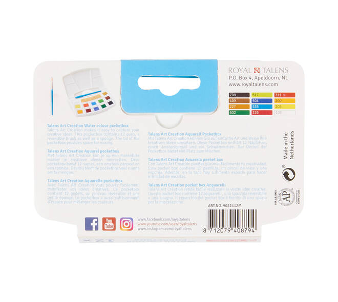 Aquarelverf Talens Art Creation set à 12 kleuren