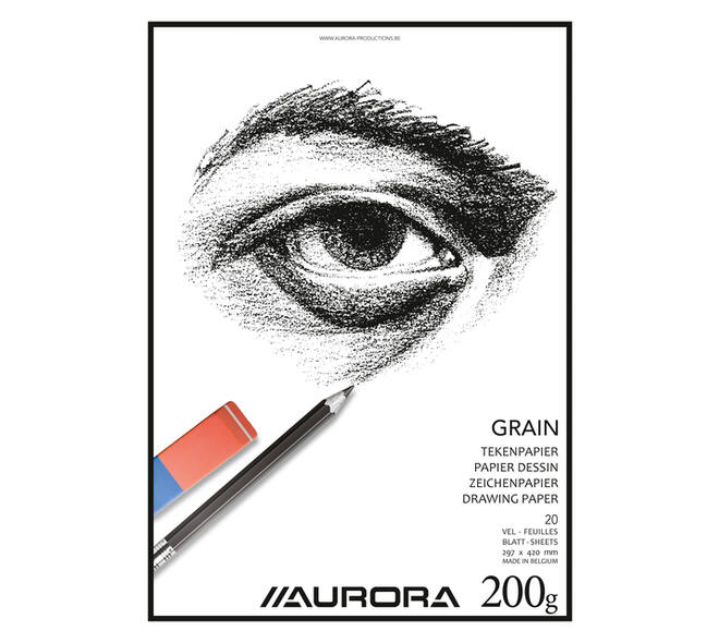Tekenblok Aurora A3 20 vel 200 gram Grain papier