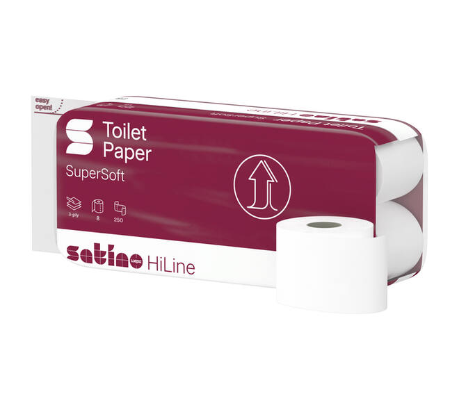 Toiletpapier Satino MT1 HiLine 3-laags 8x250 vel wit 071340