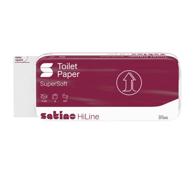 Toiletpapier Satino MT1 HiLine 3-laags 8x250 vel wit 071340