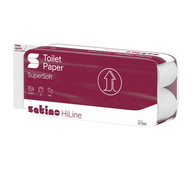 Toiletpapier Satino MT1 HiLine 3-laags 8x250 vel wit 071340