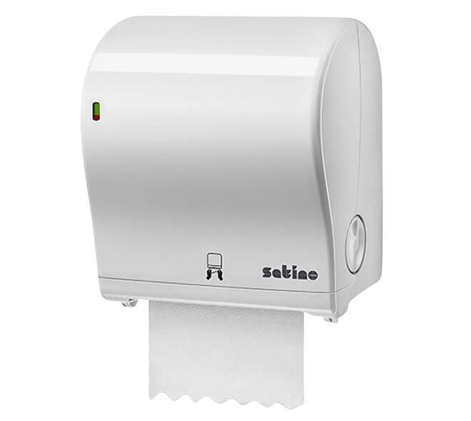 Handdoekroldispenser Satino PT1 manueel medium wit 331520