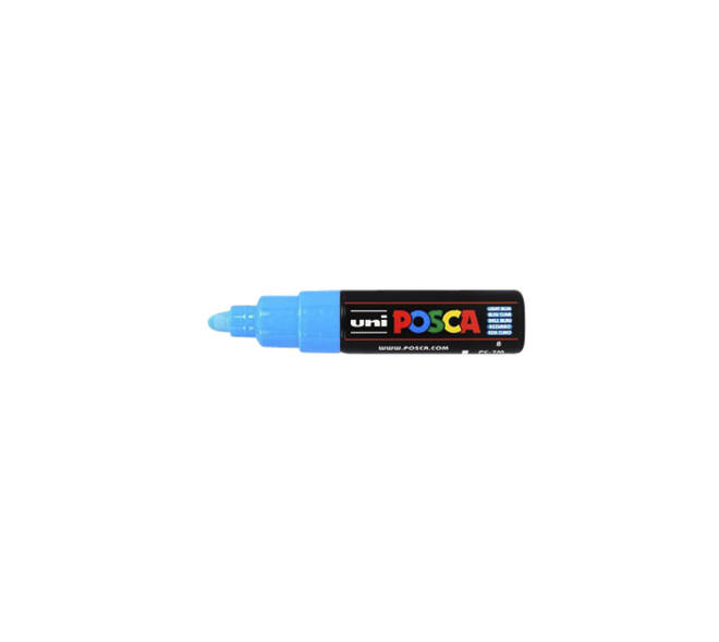 Paintmarker Uni POSCA PC7M breed lichtblauw