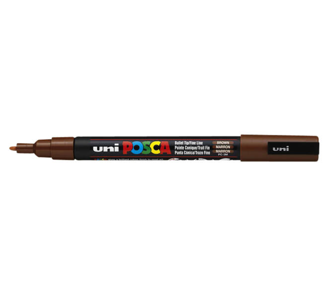 Paintmarker Uni POSCA PC3M fijn bruin