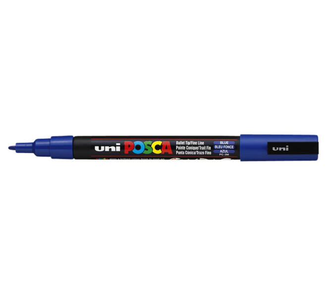 Paintmarker Uni POSCA PC3M fijn donkerblauw
