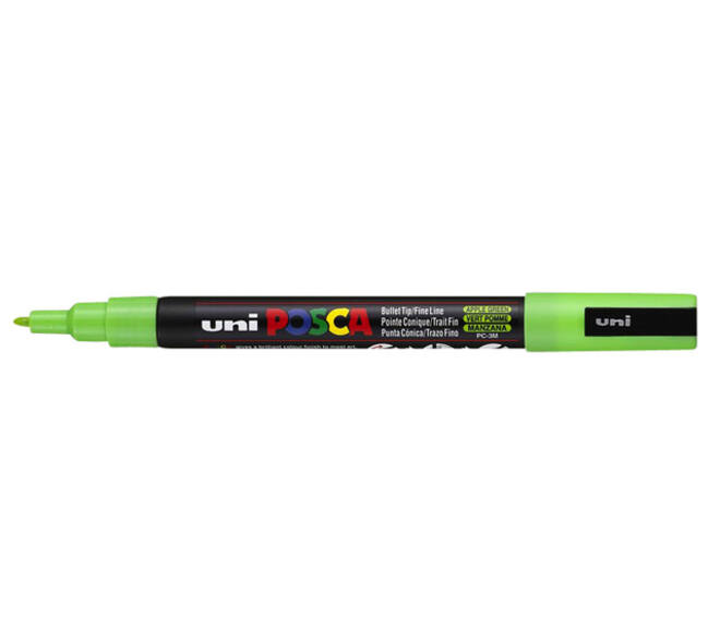Paintmarker Uni POSCA PC3M fijn appelgroen