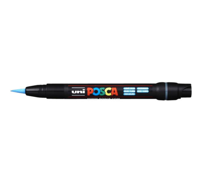 Paintmarker Uni POSCA PCF350 Brush 1-10mm lichtblauw