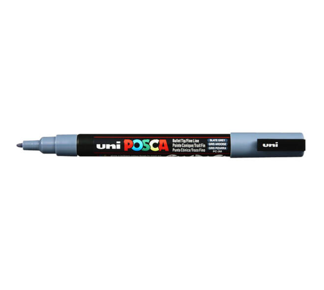 Paintmarker Uni POSCA PC3M fijn leisteengrijs