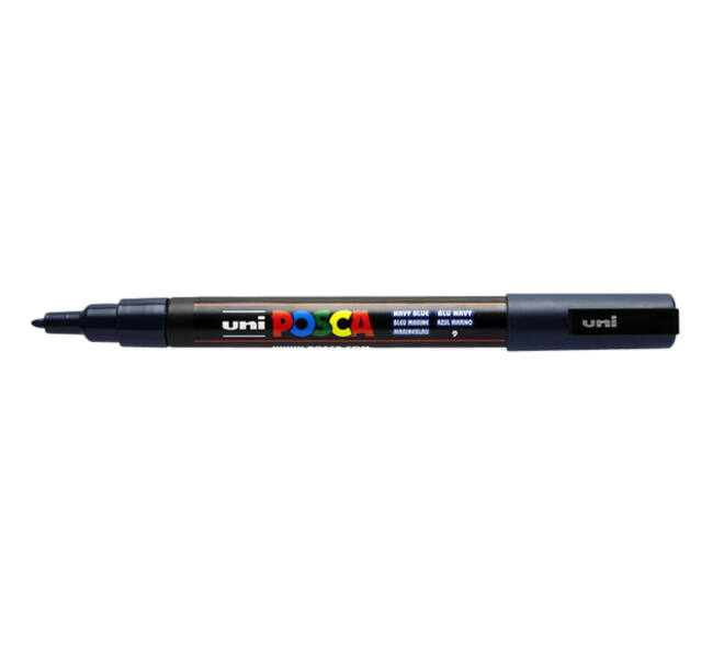 Paintmarker Uni POSCA PC3M fijn marineblauw