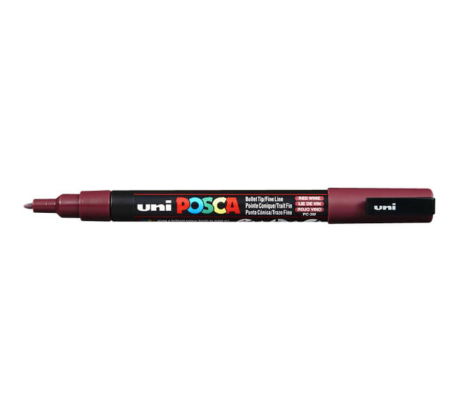 Paintmarker Uni POSCA PC3M fijn wijnrood