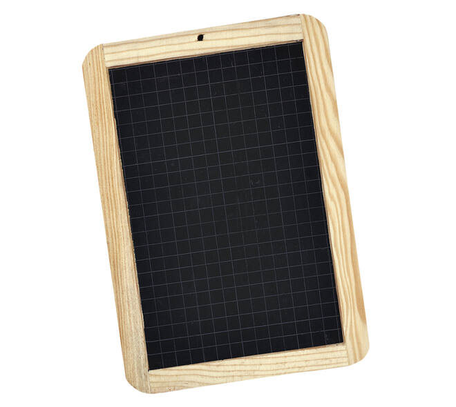 Krijtbord Giotto houten frame 180x260mm geruit zwart