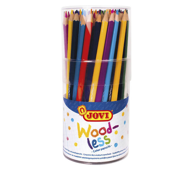 Kleurpotloden Jovi houtvrij assorti pot à 84 stuks