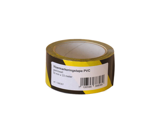 Vloermarkeringstape IEZZY 50mmx33m zwart/geel