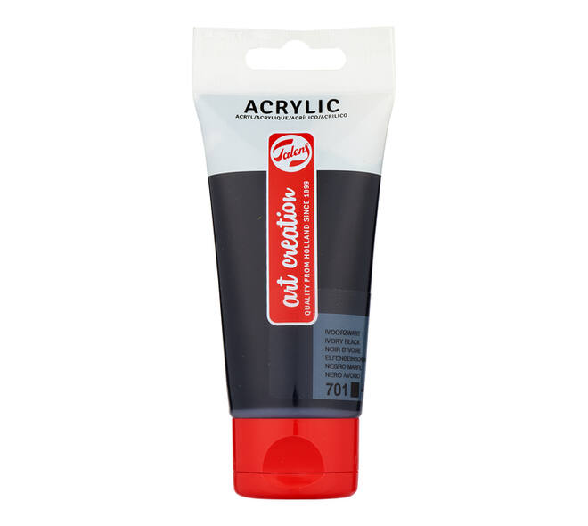 Acrylverf Talens Art Creation 701 ivoorzwart tube à 75ml