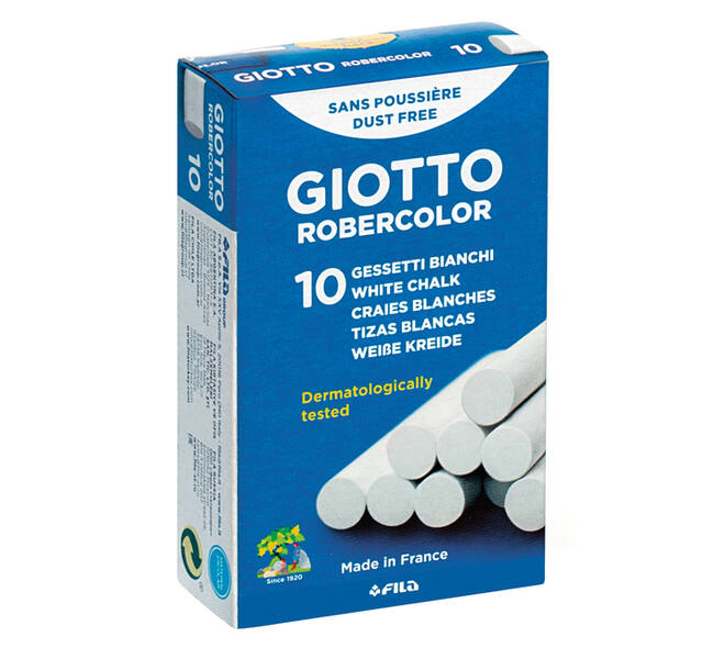 Schoolbordkrijt Giotto doos à 10 stuks wit
