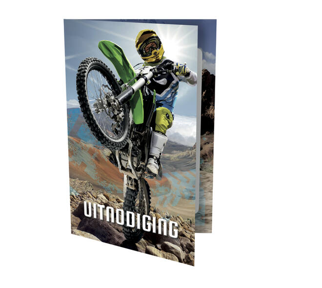 Uitnodiging Motorcross 9x14cm