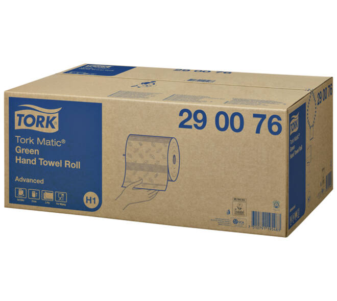 Handdoekrol Tork H1 Matic Advanced 2-laags 150m groen 290076