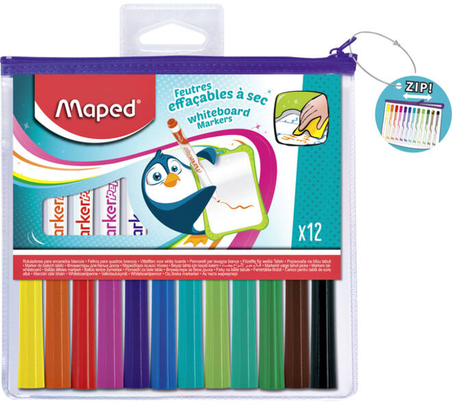 Whiteboardmarker Maped Marker'Peps set á 12 kleuren