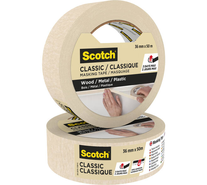 Afplaktape Scotch Classic 36mmx50m beige